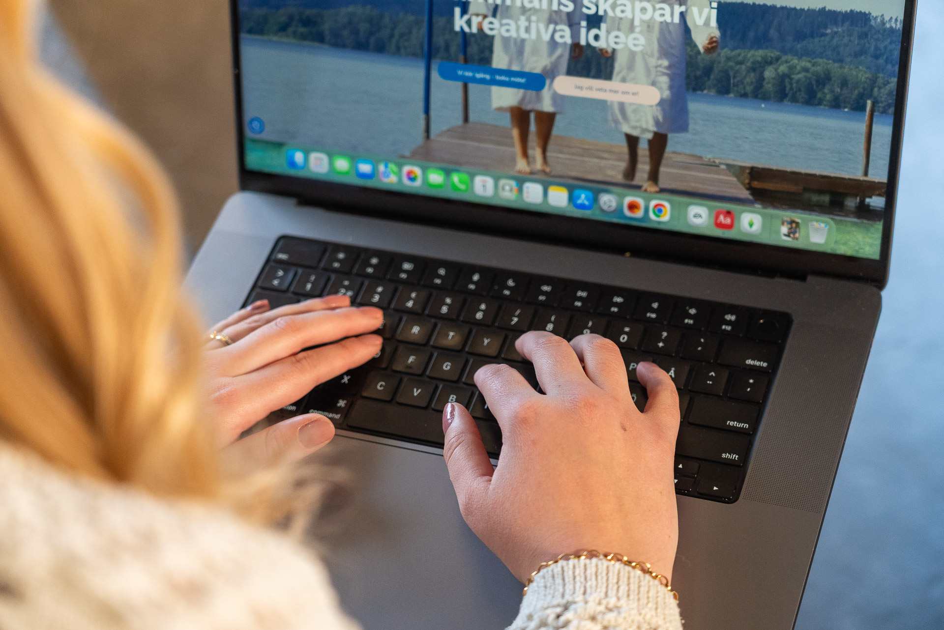 Malou knappar på tangentbord